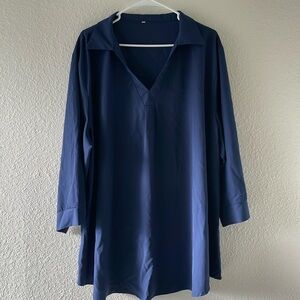 Navy blue blouse US18